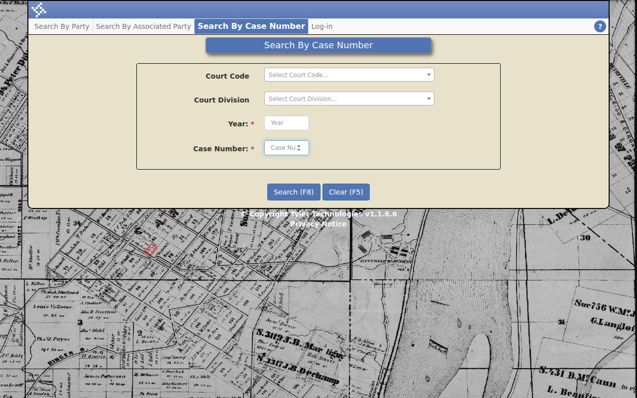 Catoosa County case lookup case number form