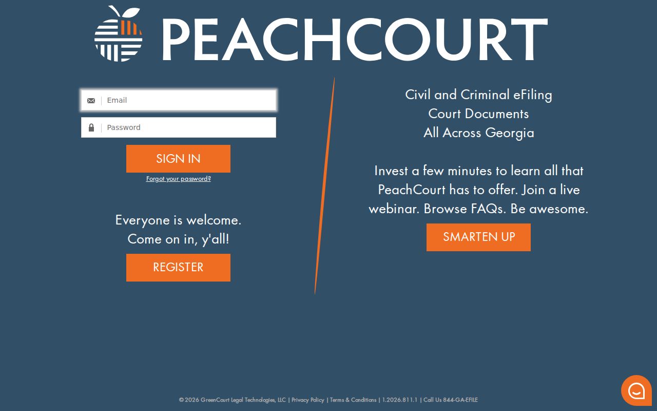 Catoosa County case lookup PeachCourt login